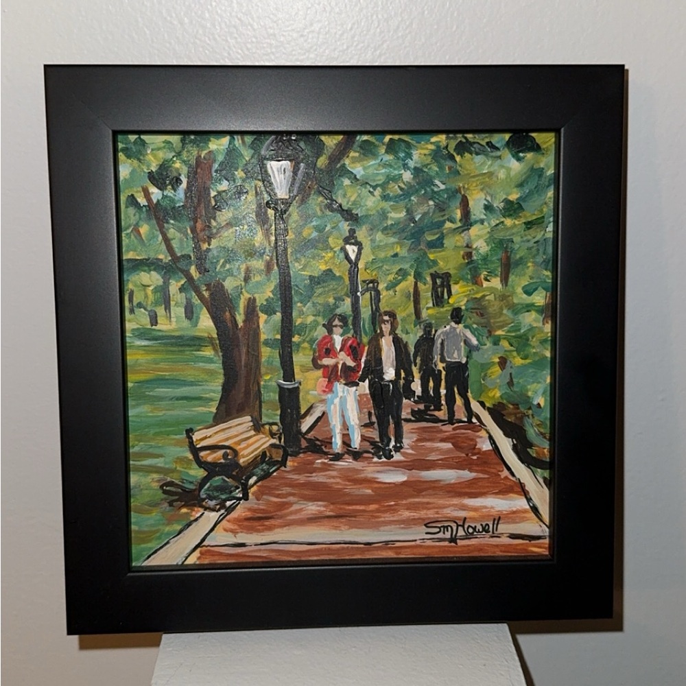 Acrylic tile painting